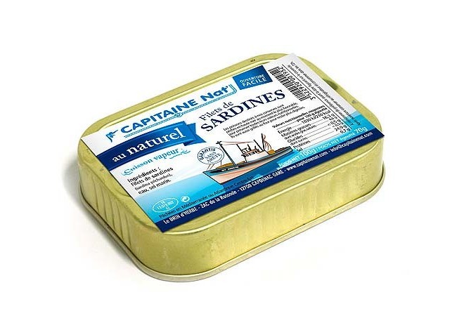 Files de sardines au naturel - Format 1/7 - Capitaine Nat