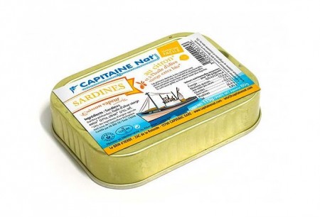 Sardines à l’huile d’olive vierge extra bio et citron bio - Format 1/6 - Capitaine Nat