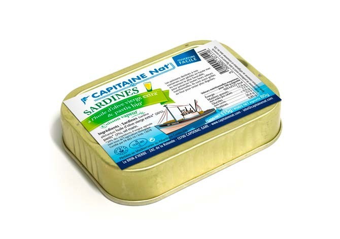 Sardines huile d'olive extra vierge et pastis bio* - 1/6 Sardines huile d'olive extra vierge et pastis bio* - 1/6