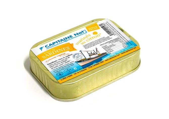 Filets de sardines mariné au jus de citron bio - Format 1/7 - Capitaine Nat