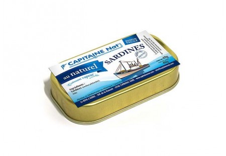 Sardines au naturel - Format 1/10 - Sans sel - Capitaine Nat