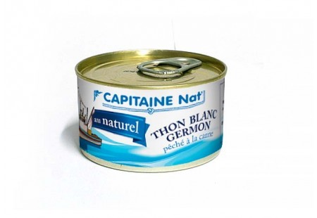 Thon blanc Germon au naturel - Format 1/4 - Capitaine Nat