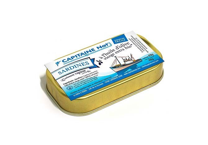 Sardines à l’huile d’olive vierge extra bio - Format 1/10 - Capitaine Nat