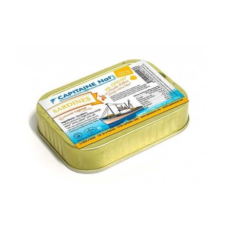 Sardines à l’huile d’olive vierge extra bio et citron bio - Format 1/6 - Capitaine Nat