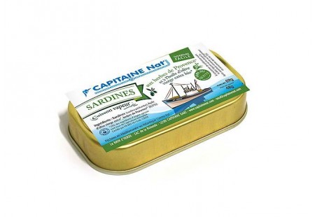 Sardines à l’huile d’olive vierge extra bio et aux herbes bio  - Format 1/10 - Capitaine Nat