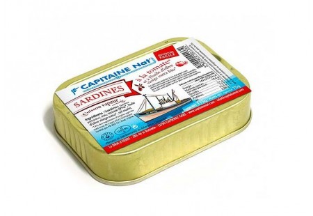 Sardines à l’huile d’olive vierge extra bio et tomates bio - Format 1/6 - Capitaine Nat
