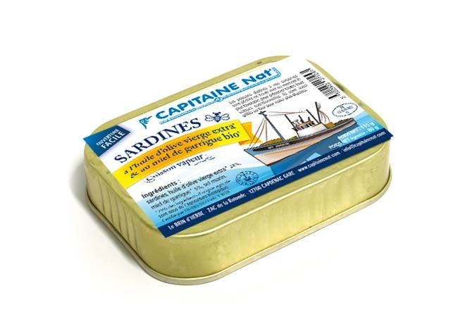 Sardines au miel de Garrigue bio - Format 1/6 - Capitaine Nat