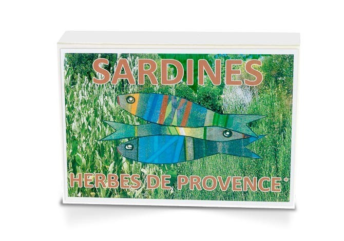 Boite collector - Sardines à l’huile d’olive vierge extra bio et aux herbes de Provence bio - Format 1/6 - Capitaine Nat