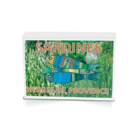 Boite collector - Sardines à l’huile d’olive vierge extra bio et aux herbes de Provence bio - Format 1/6 - Capitaine Nat